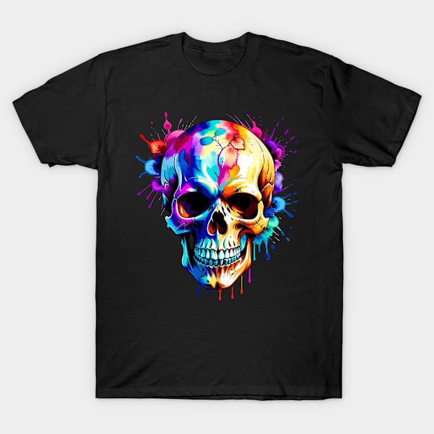 Skull Design in vibrant vector Style T-Shirt by Panwise